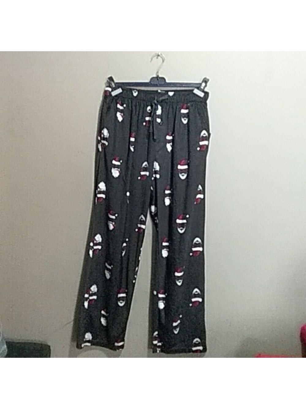 Black Santa claus pjamama pants size large